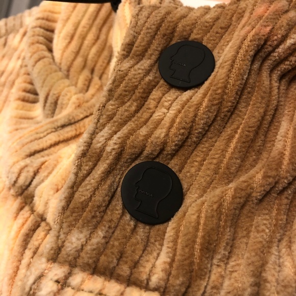 BNWT Size Medium - Brain Dead FW21 Cream Dyed Corduroy Striped Racing Jacket - Picture 13 of 13